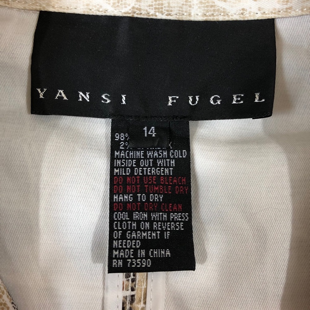 Yansi Fugel Snakeskin Moto Zip Convertible Jacket - Picture 5 of 5